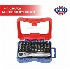 WORKPRO WP200534 32 Parça 1/4 Profesyonel Mini Cırcır Lokma Kollu Bits Vidalama Seti