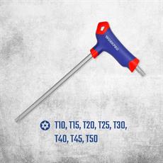 WORKPRO WP200543 8 Parça CR-V T Tipi Uzun Delikli Torx Profesyonel Allen Anahtar Takımı