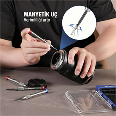 WORKPRO WP200549 6 Parça Profesyonel S2 Manyetik Saatçi Tornavida Seti