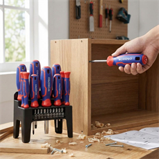 WORKPRO WP200551 21 Parça CR-V Duvar Askı Aparatlı Profesyonel Manyetik Tornavida Seti