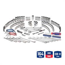 WORKPRO WP202530 1/4’ 3/8’’ 1/2’ Metrik/İnç 164 Parça Cr-V Ağır Hizmet Lokma ve Kombine Anahtar Takımı