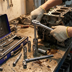 WORKPRO WP202564 1/2’ Cr-V 24 Parça Metrik Ağır Hizmet Lokma Takımı