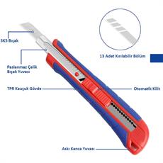 WORKPRO WP212008 9MM Ağır Hizmet Paslanmaz Çelik Kasa Maket Bıçağı