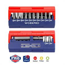 WORKPRO WP221062 13 Parça Manyetik CR-V Vidalama Bits Uç Seti  