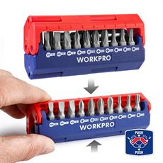 WORKPRO WP221062 13 Parça Manyetik CR-V Vidalama Bits Uç Seti  