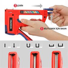 WORKPRO WP223002 6 IN 1 Profesyonel 6-14mm Mekanik Zımba ve 15mm Çivi Tabancası