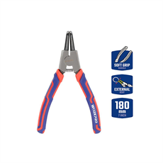 WORKPRO WP231151 180MM CR-V Eğri Uçlu Yaylı Profesyonel Dış Segman Pensesi