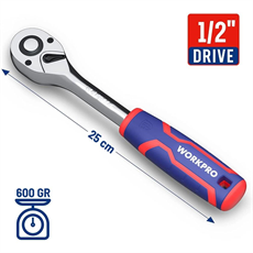 WORKPRO WP271009 1/2’ Cr-V Profesyonel Cırcır Lokma Kolu