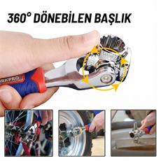 WORKPRO WP272018 8 IN 1 Mafsallı Çok Fonksiyonlu Profesyonel Lokma Anahtarı