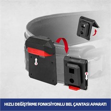 WORKPRO WP281079 Smart Clip Bel Tipi Alet Çantası Hızlı Tak-Çıkar Kemer Klipsi + Çanta Bağlantı Adaptörü