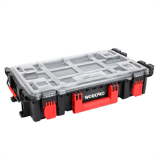WORKPRO WP283029 24Lt 12 Gözlü Şeffaf Kapaklı İstiflenebilir 56x35x12,5cm Profesyonel Organizer Takım Çantası