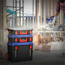 WORKPRO WP283029 24Lt 12 Gözlü Şeffaf Kapaklı İstiflenebilir 56x35x12,5cm Profesyonel Organizer Takım Çantası