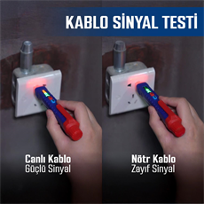 WORKPRO WP295004 12-1000 Volt AC Yüksek Hassasiyetli Profesyonel Voltaj Dedektörü