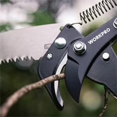 WORKPRO WP333006 270cm 2 IN 1 Teleskobik Saplı Profesyonel Ağaç Budama Testeresi ve 25mm Dal Budama Makası