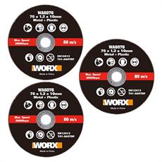 WORX WA6076.3 WX801 İçin 76x10mm 3 Adet Metal ve PVC Kesme Taşı 