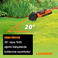 WORX WR155E 20Volt 5.0Ah. 22CM LANDROID Tam Otonom Kömürsüz Çim Biçme Robotu