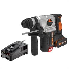 WORX WX380.9C 20Volt 2.0Ah. 2.2J Li-ion Tek Akülü Şarjlı Profesyonel SDS-Plus Pnömatik Kırıcı/Delici 