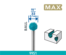 DREMEL® 2.615.995.1DM  Bilye Şekilli Elektrikli oyma ucu DREMEL® MAX Power Carving Max 9,0mm