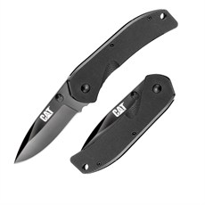 CAT DA980008 Kemer Askı Kancalı Katlanabilir 16CM Paslanmaz Çelik Siyah Kamp Çakısı Bıçağı