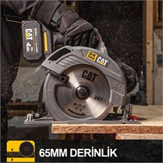 CAT DX5040B 18Volt 185mm Kömürsüz Profesyonel Daire Testere (Akü Dahil Değildir)