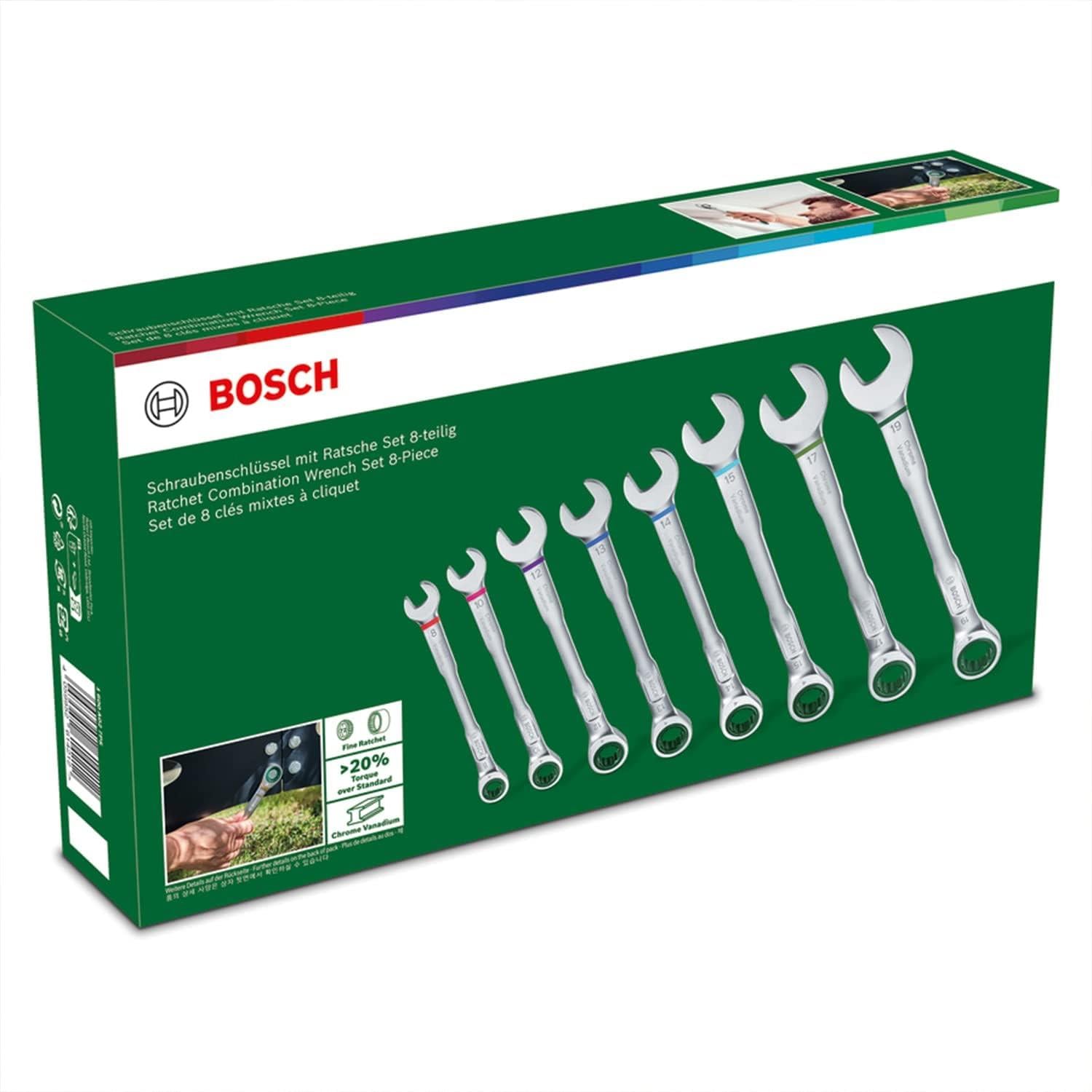 Bosch 1.600.A02.7PS Cırcırlı KombineAnahtar Seti 8 ParçaBoschB1600A027PSYeni Ürünler-LastikTR.com