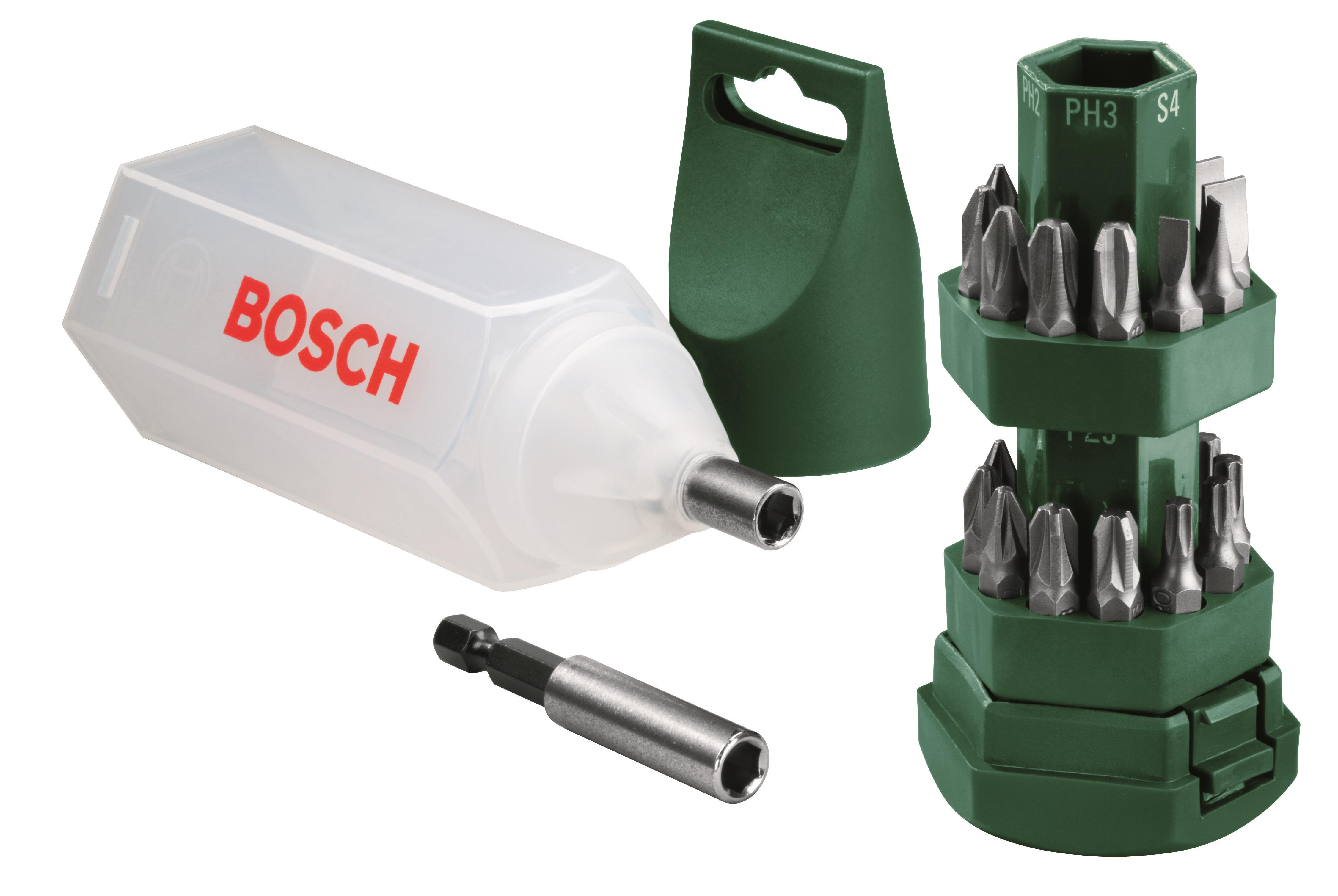 Bosch 25 Parça Vidalama Seti (Tornavida Fonksiyonlu Kutu)