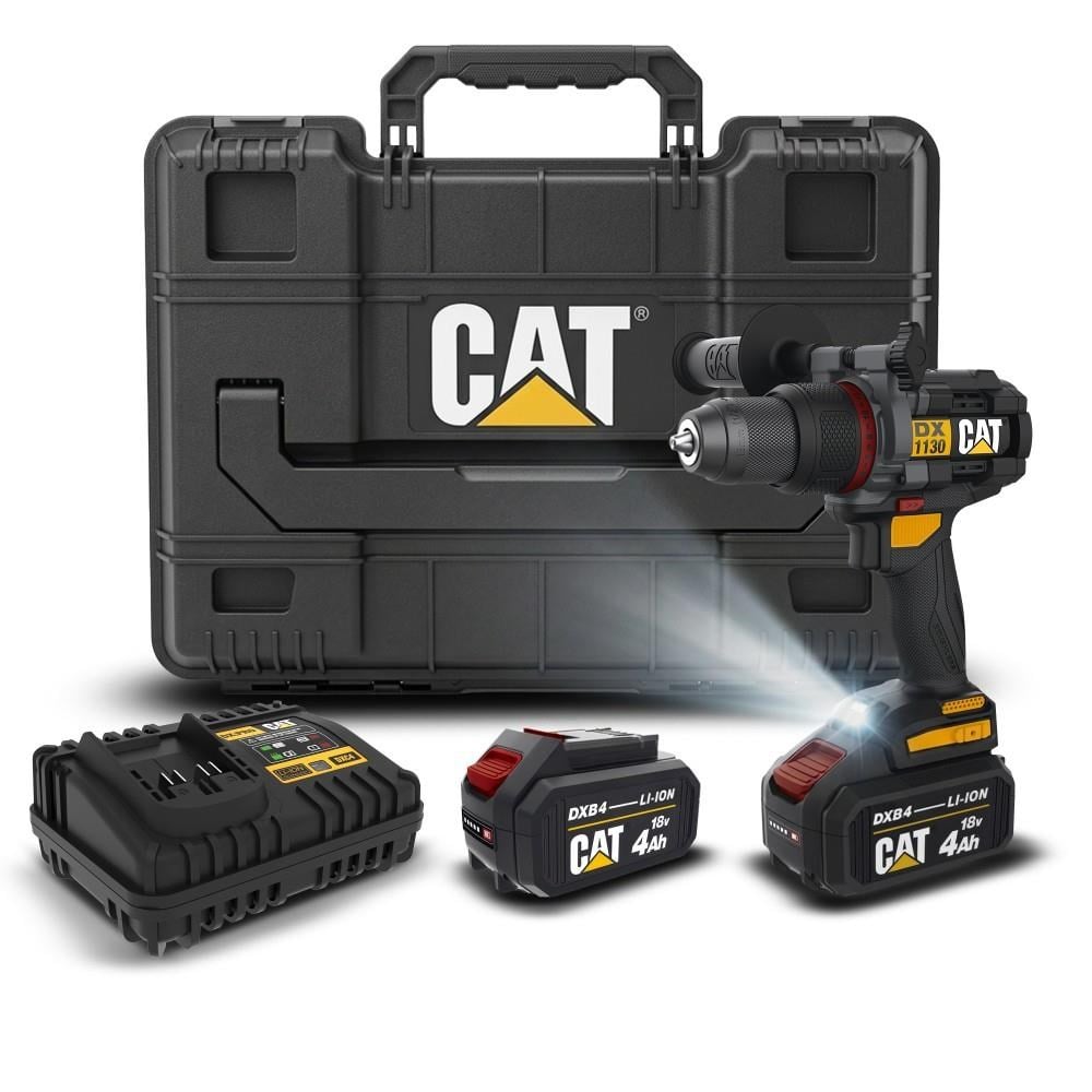 CAT DX1130.1 18Volt/4.0Ah Li-ion 80Nm Çift Akülü Kömürsüz Profesyonel Şarjlı Darbeli MatkapCATDX1130.1Matkaplar-LastikTR.com