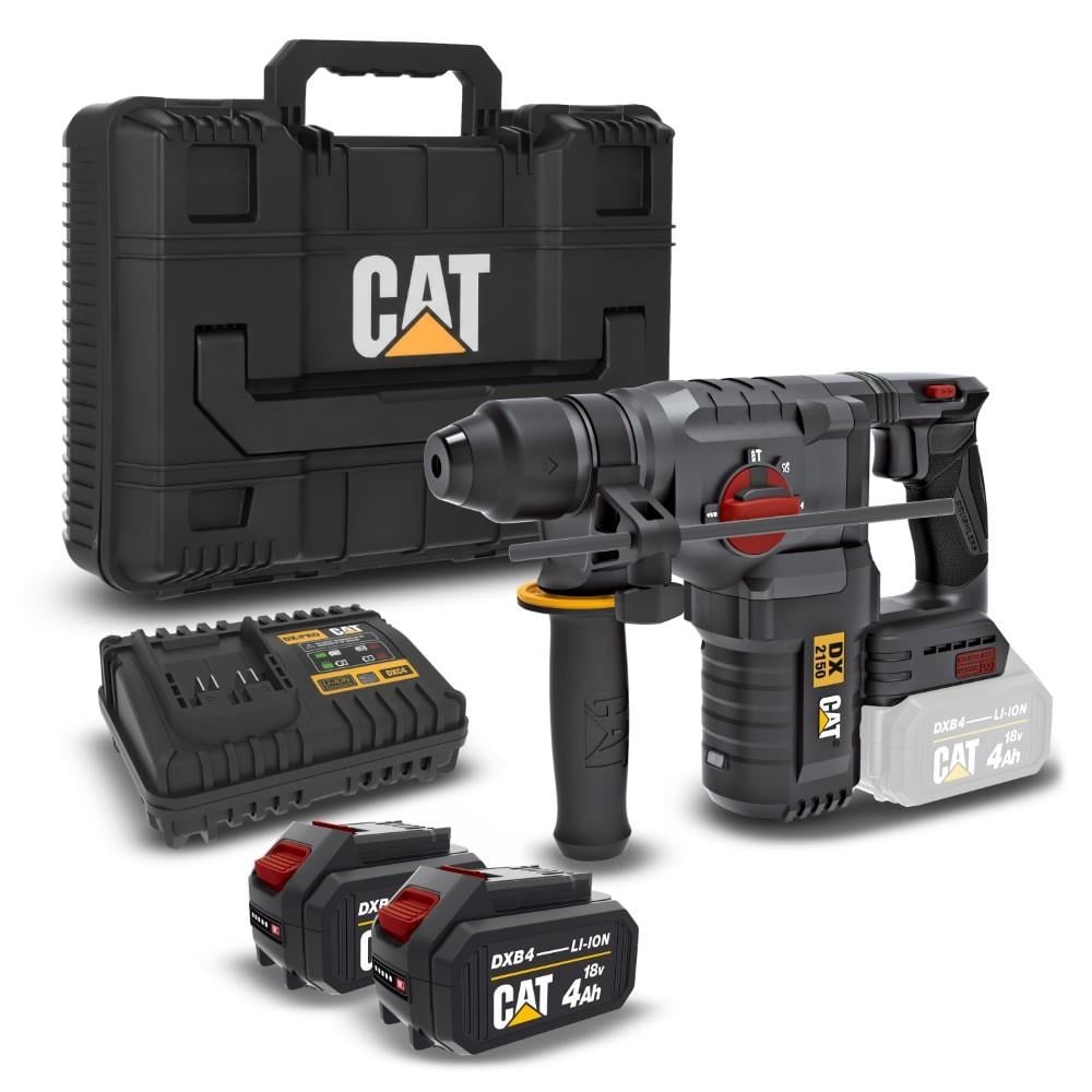 CAT DX2150 18Volt/4.0Ah 2.8J Li-ion Çift Akülü Kömürsüz Profesyonel SDS-Plus Kırıcı/DeliciCATDX2150Kırıcı Deliciler-LastikTR.com
