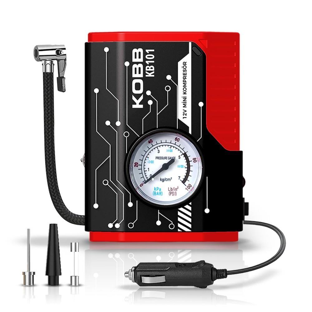 KOBB KB101 12Volt 100 PSI Analog Göstergeli Lastik Şişirme Hava PompasıKOBBKB101Hava Pompaları-LastikTR.com