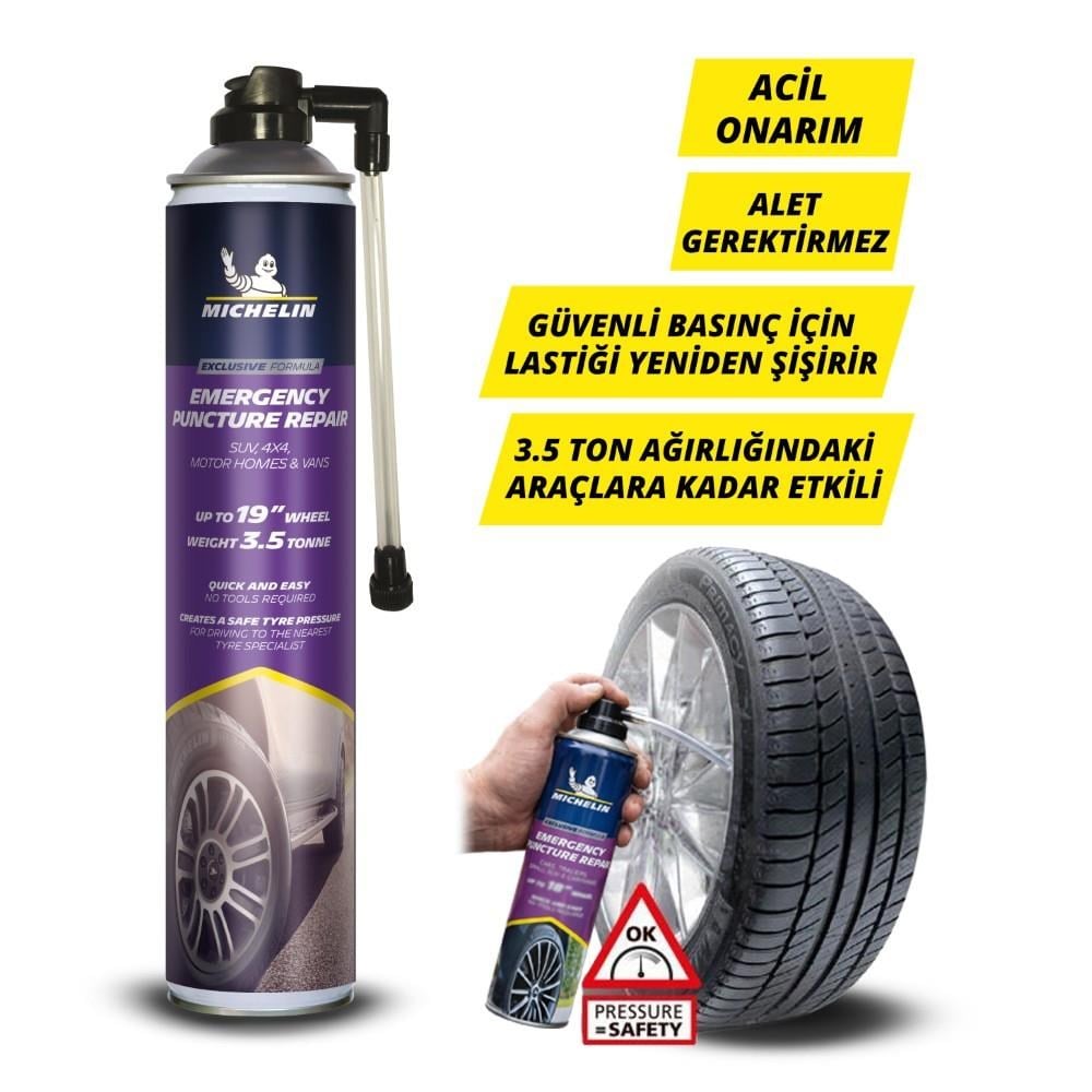 Michelin MC35133 750ml XL Acil Lastik Tamir Spreyi/KöpüğüMichelinMC35133Oto Lastik Tamir Kitleri-LastikTR.com