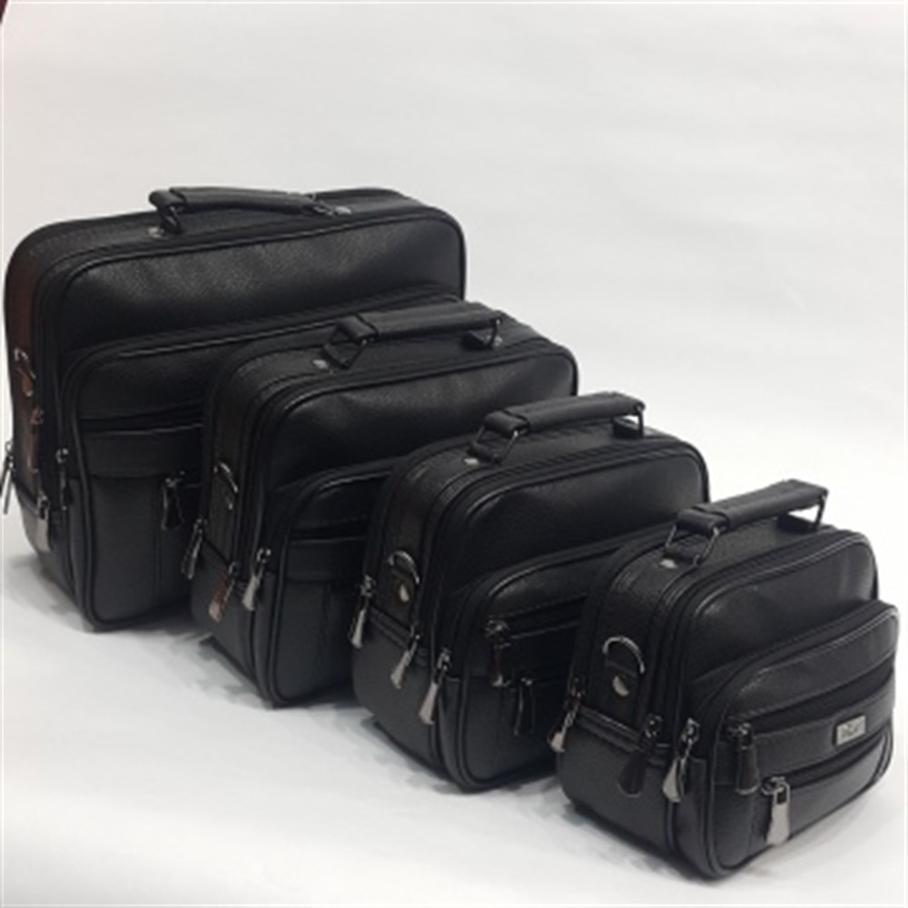 Battal Boy Kasalı Yatay Siyah Renk Erkek El Çantası