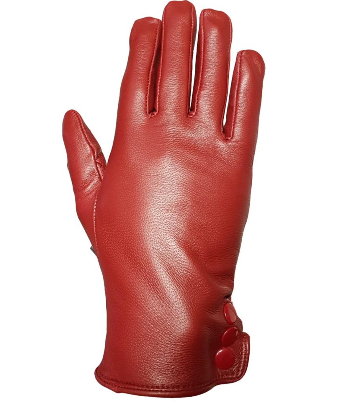 BAYAN DERİ ELDİVEN - KIRMIZI