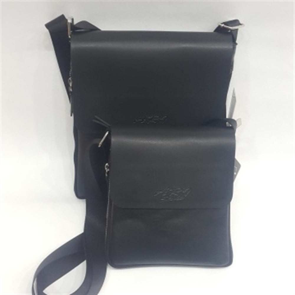 Büyük Boy 3 Bölmeli Siyah Erkek El Çantası