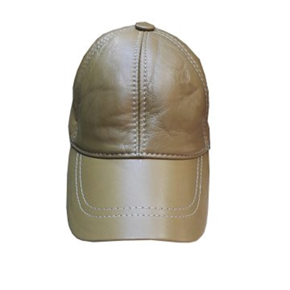 Camel renk-spor deri şapka unisex