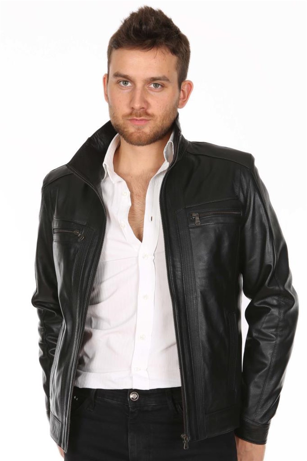 ERKEK CASUAL DERİ MONT