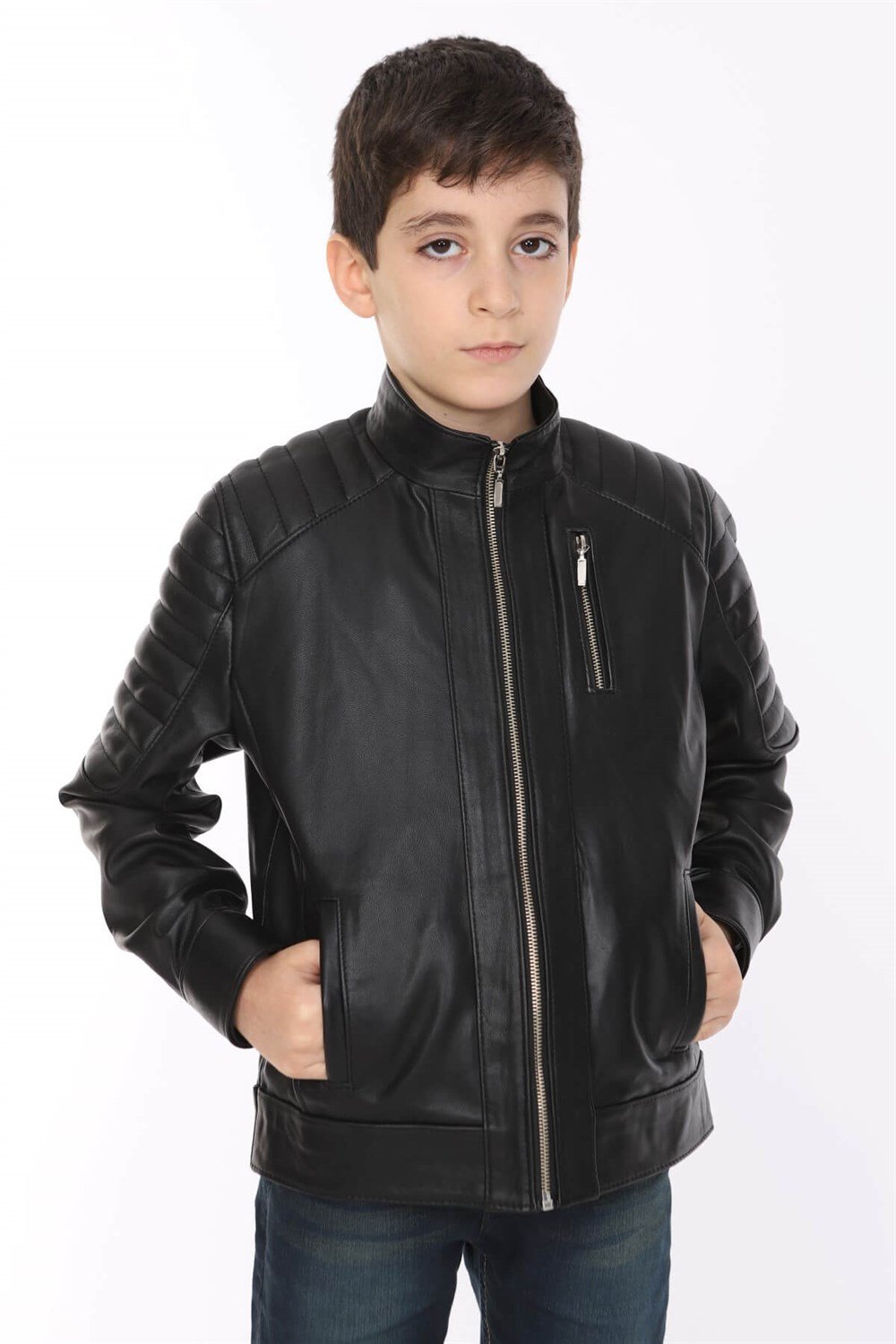 Erkek Çocuk Deri Mont Blason