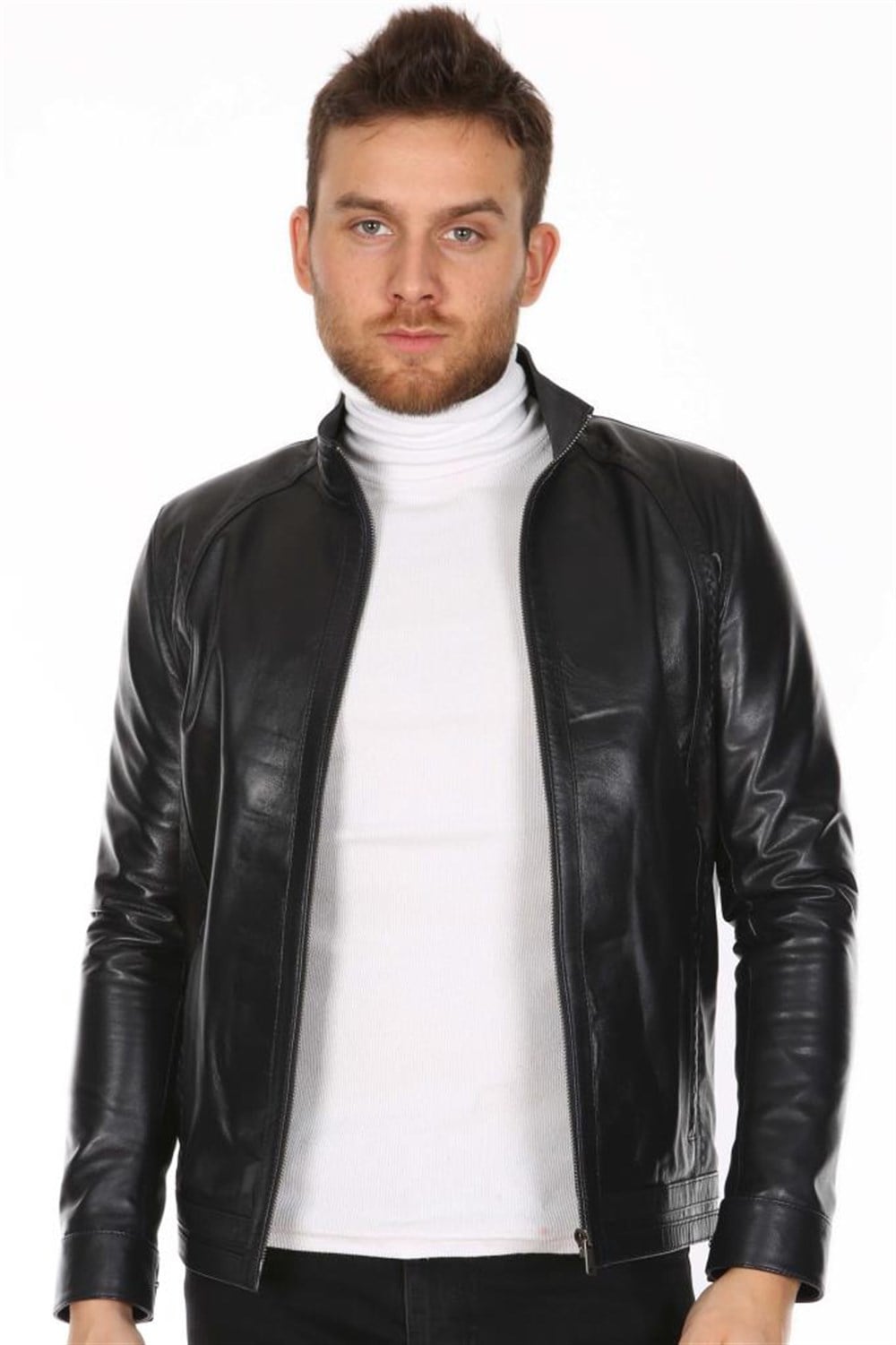 ERKEK DÜZ MODEL SPOR DERİ MONT