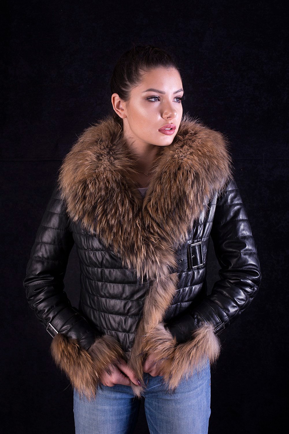 KEMERLİ BAYAN DERİ MONT