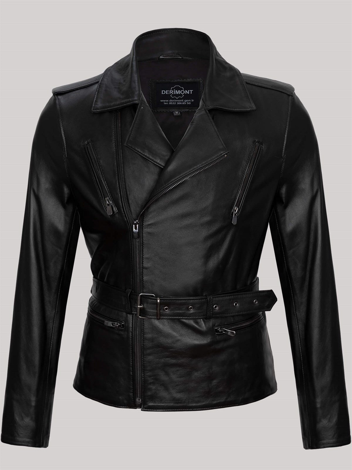 Kuzey Siyah Erkek %100 Orijinal Deri Ceket