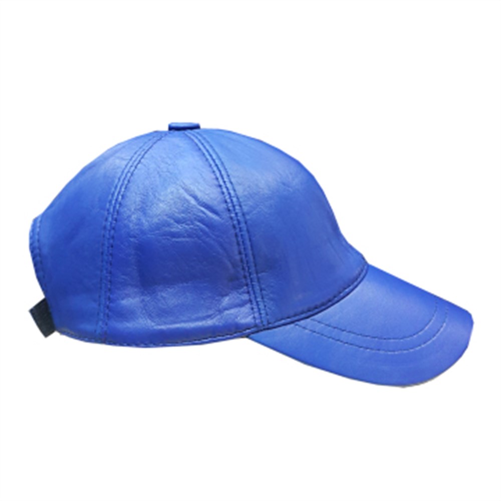 Mavi renk-spor deri şapka beyzbol unisex