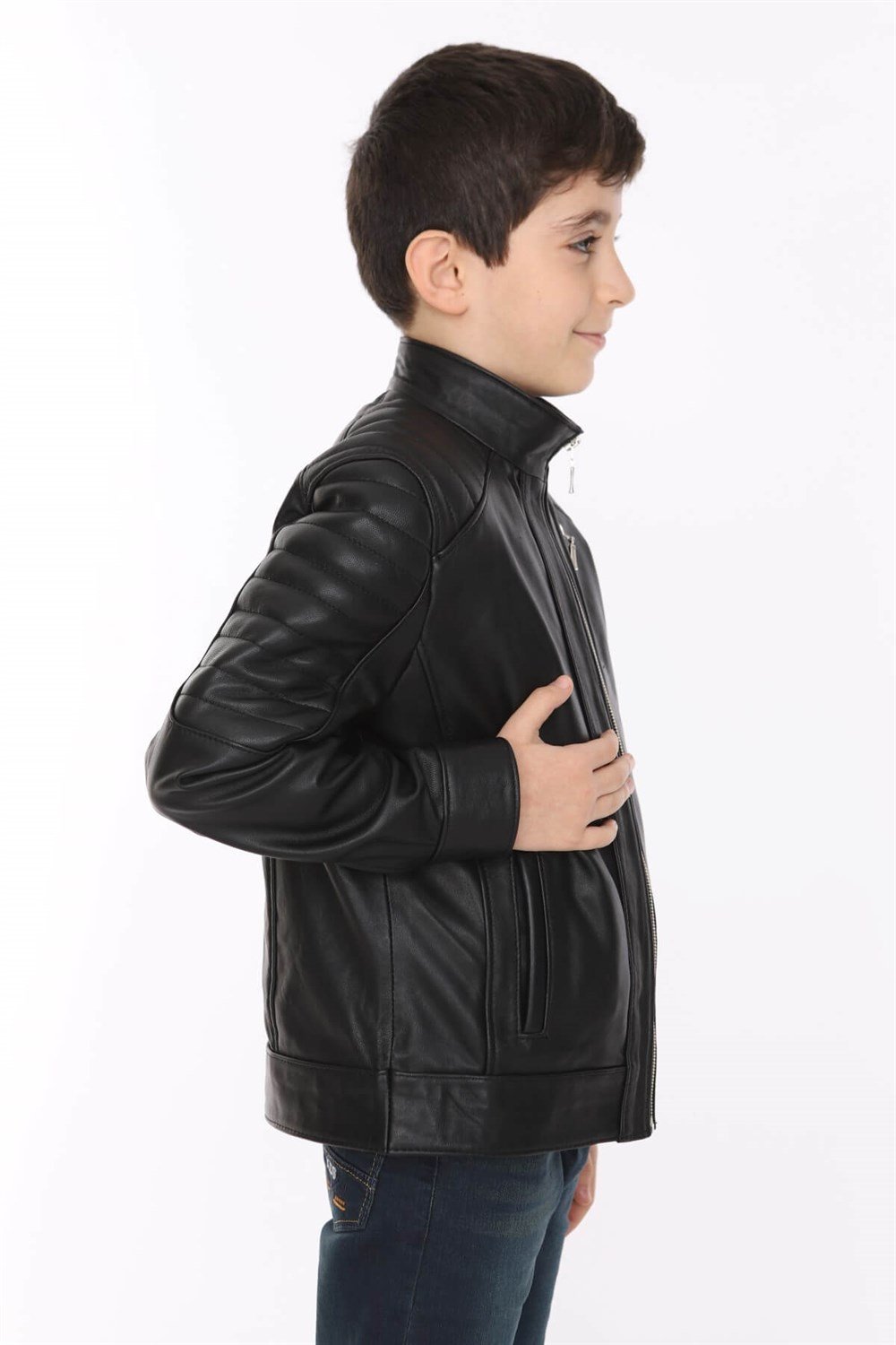 Erkek Çocuk Deri Mont Blason | Deri Ceket Modelleri - Dericeket.com.tr