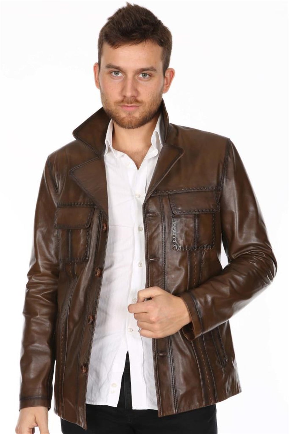 ERKEK JACK CASUAL DERİ MONT