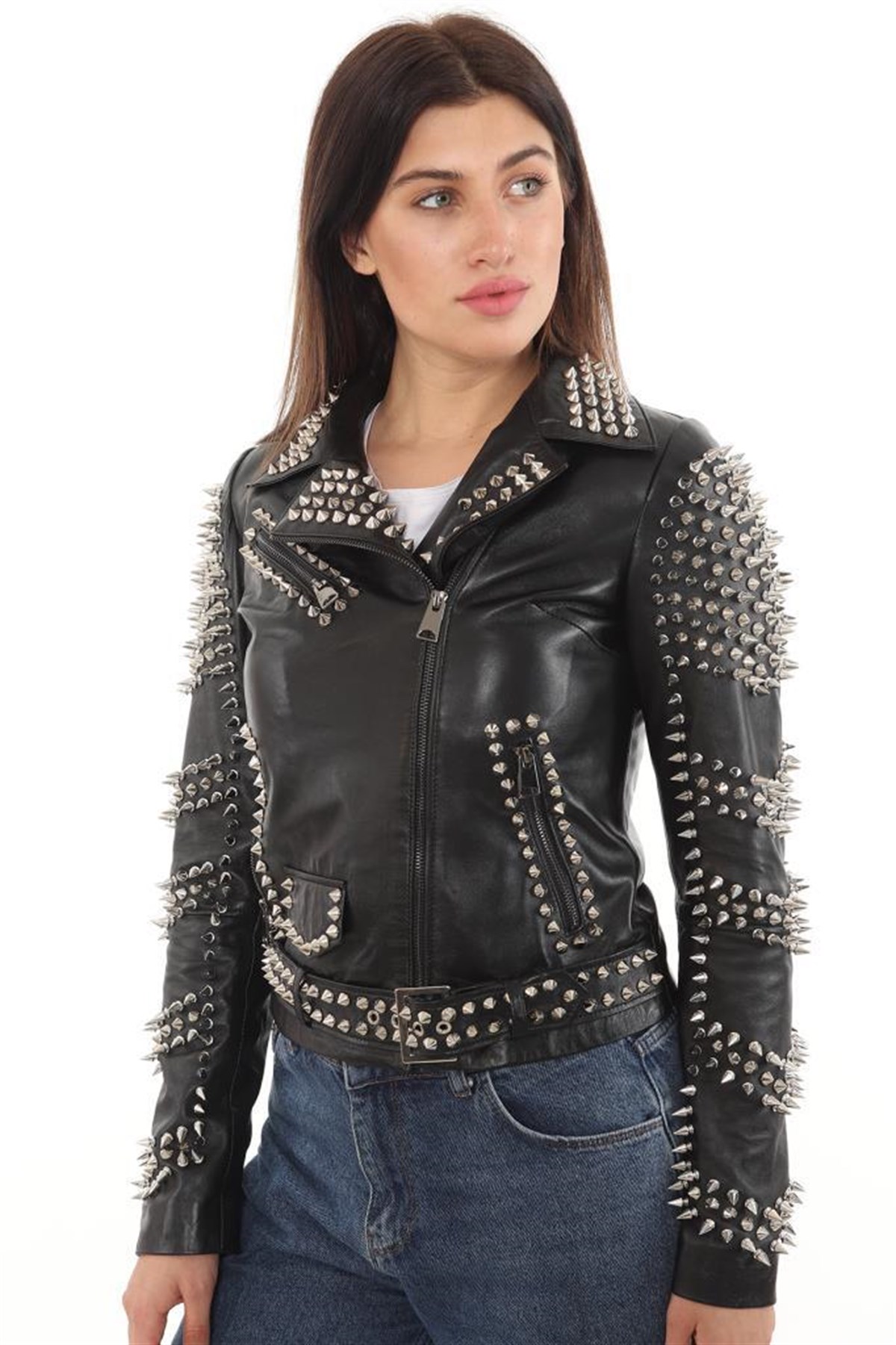 GEMA SİYAH KADIN CEKET %100 ORİJİNAL DERİ