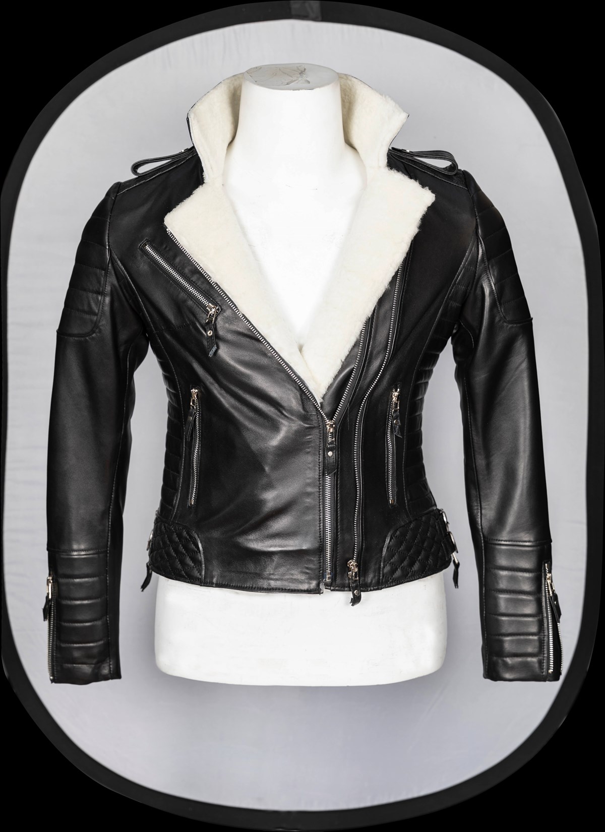 Haiti Siyah Kadın %100 Orijinal Deri Ceket