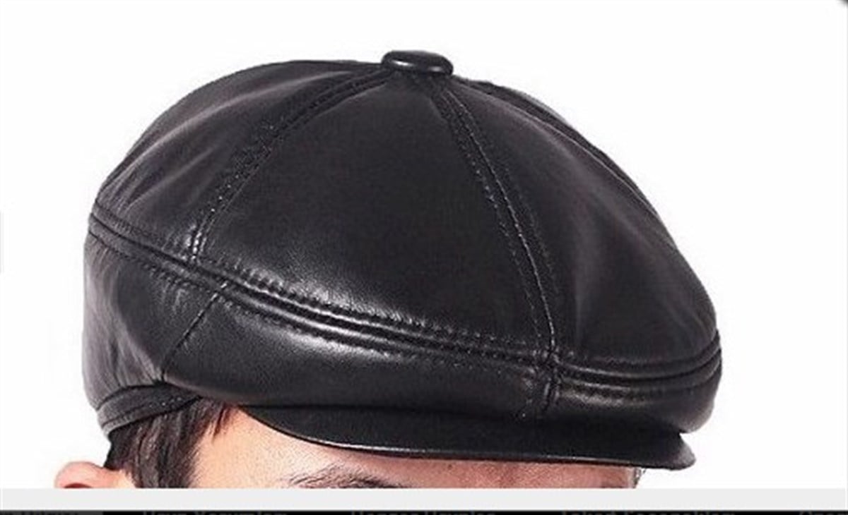 Klasik Erkek Deri Kasket