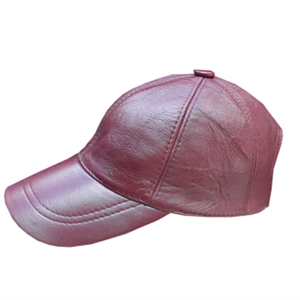 Visne Renk- Deri Kep Unisex Bayan Erkek S-150