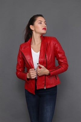 BAYAN DERİ MONT KIRMIZI - LUNA