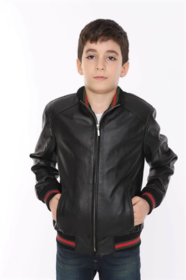 Erkek Çocuk Deri Mont Bleu | Deri Ceket Modelleri - Dericeket.com.tr