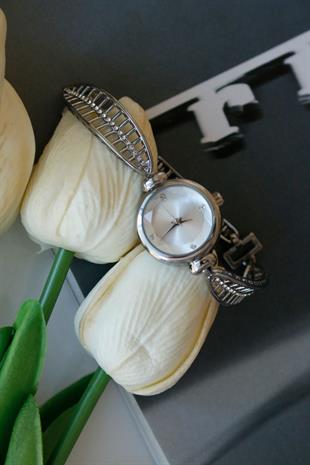 Fley Silver Taş Detaylı Kadın Kol Saati