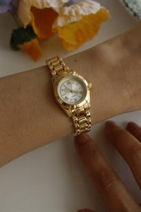 Majes Gold Metal Kadın Kol Saati